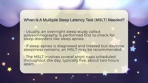 When Is A Multiple Sleep Latency Test (MSLT) Needed? - Sleep Apnea Support Network