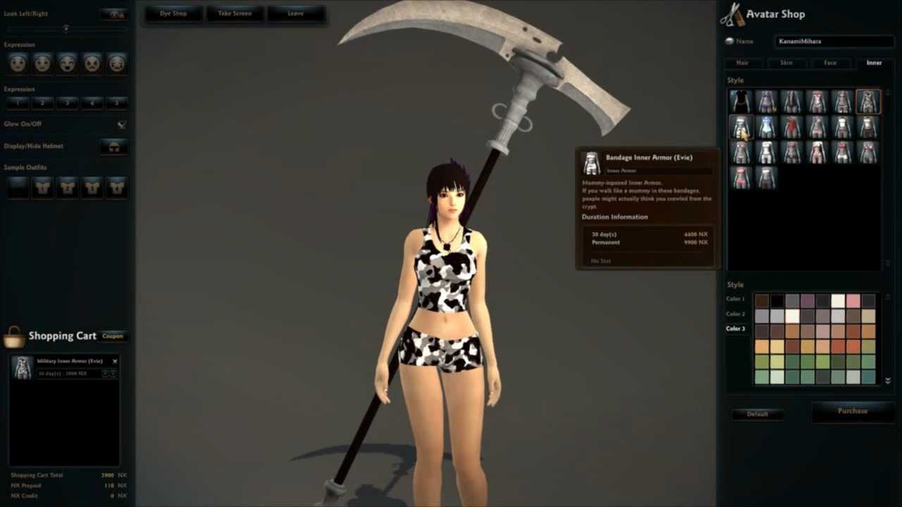 Vindictus Character Creation and Avatar Shop: Evie