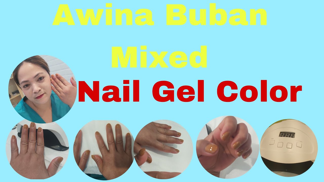 The Nail Gel Color/Golden Brown Color For This Week.@Awina Buban Mixed ...