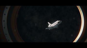 Orbiting Space Shuttle in Blender