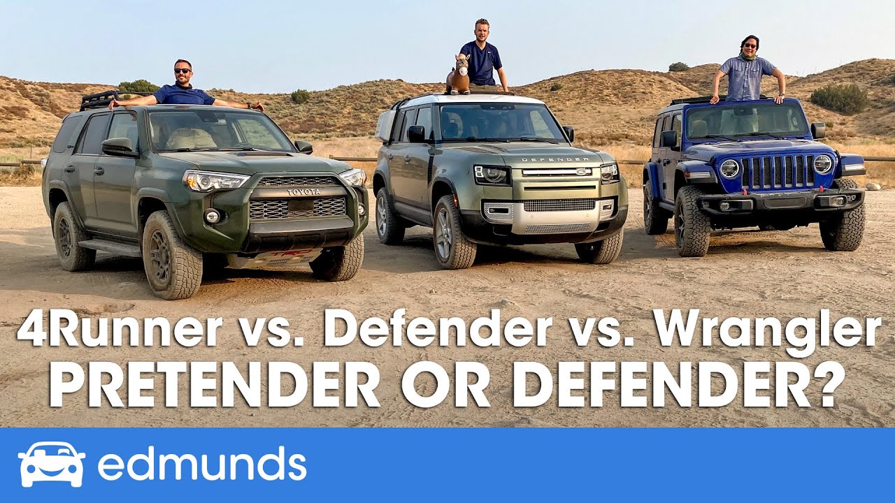 2020 Land Rover Defender vs. Wrangler vs. 4Runner — The New Defender Goes  Off-Road With the Big Boys - YouTube