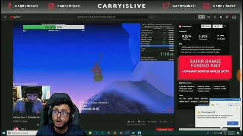Carryminati  Funny Reacts to Getting Over it Speedrun of 2 minutes