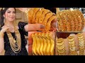 لعشاق الذهب والذوق الرفيع تشكيلة من اجمل موديلات وتصميم روعه اساور بالخاتم غوايش كراسي جابر 2023