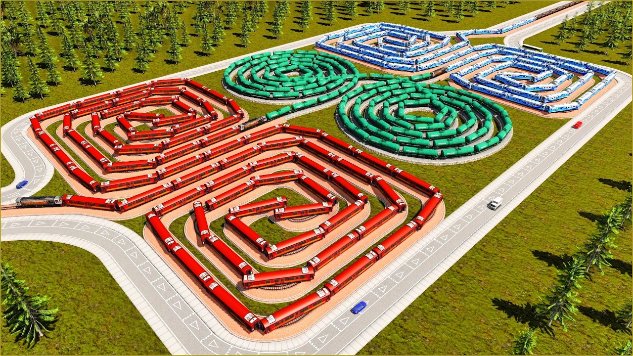 6 Rel Kereta Api Labirin Raksasa Dengan 2 Spiral‼️Rel Kereta Api Paling Rumit & Berbelit Belit🚦