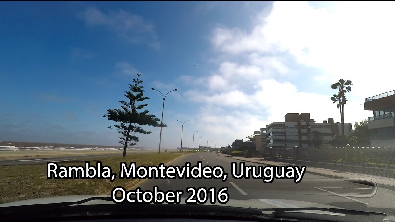Drive along the Rambla (ocean) Montevideo Uruguay. YouTube