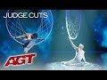 Matthew richardson honors late father with emotional aerial hoop act  americas got talent 2019