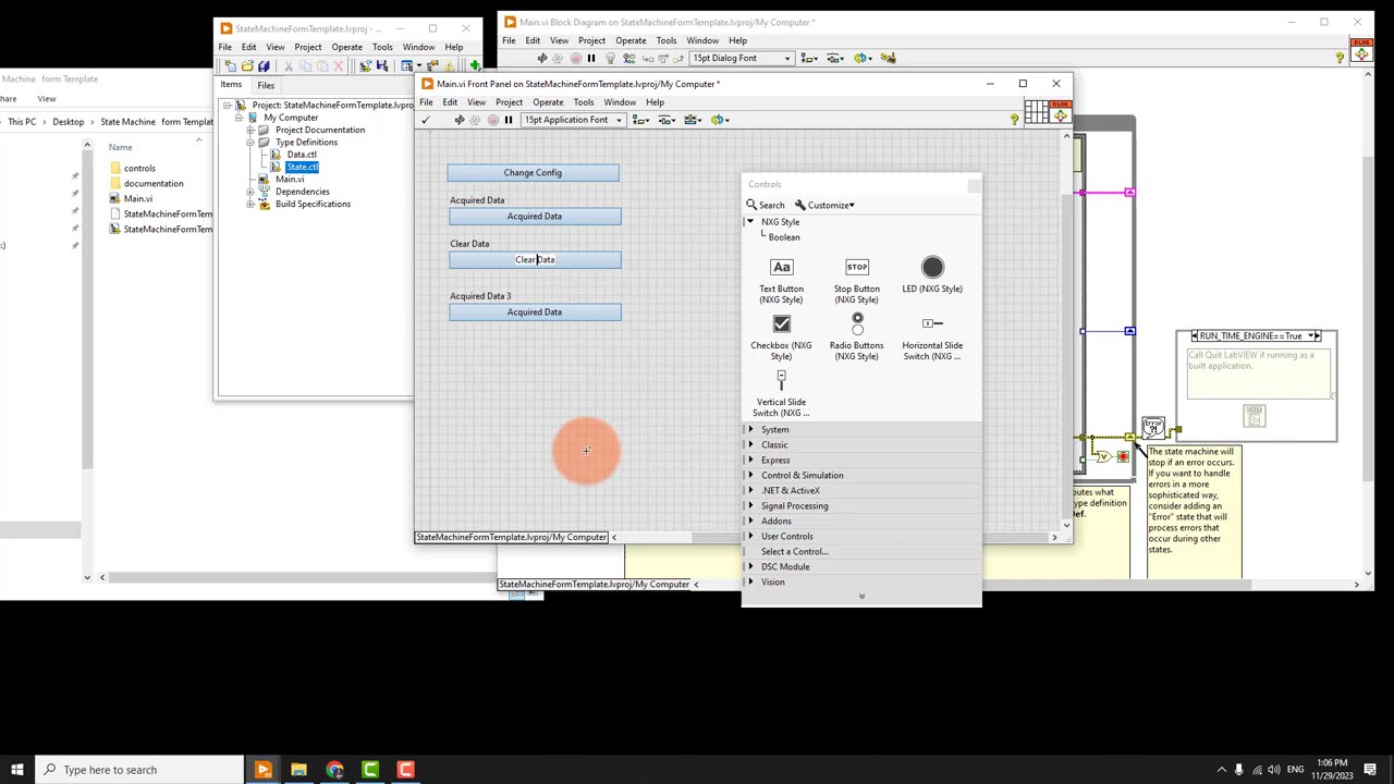 การใช้ Template State Machine