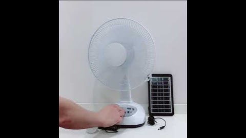Quạt tích điện đa năng kèm pin mặt trời và 2 bóng đèn led, quạt có khả năng sạc bằng điện lưới 220V