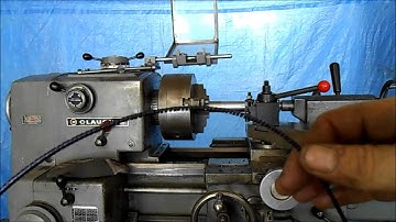 Clausing 6903 14" lathe in operation