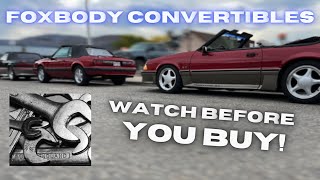 Convertible Foxbody Mustangs  Things to know before you buy!