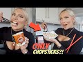 I ate ONLY with CHOPSTICKS for 24HOURS!!