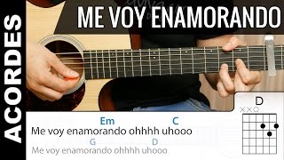 Me voy Enamorando Acordes de guitarra con letra como tocar DEMO