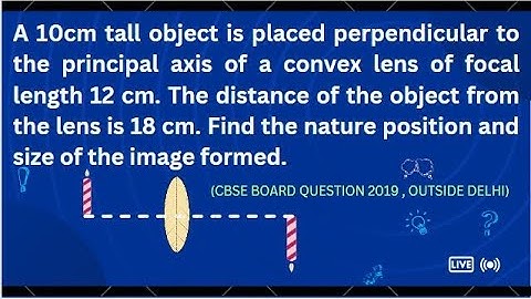 A 10 CM TALL OBJECT IS PLACED …