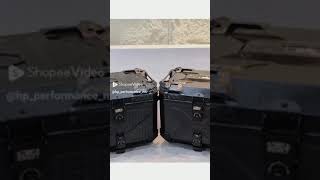SMRT ABS Premium TOP BOX TANKER 45L KOTAK PETI BLACK + BASE PLATE box motor