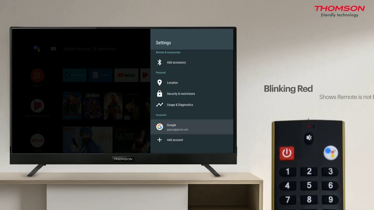 Thomson Official Android TV  Remote User Guide. 