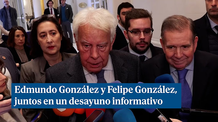 El opositor venezolano Edmundo González y Felipe González, juntos en un desayuno informativo