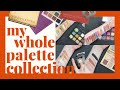 SWATCHING ALL OF MY EYESHADOW PALETTES ONE BY ONE | Hannah Louise Poston | MY YEAR OF LESS STUFF