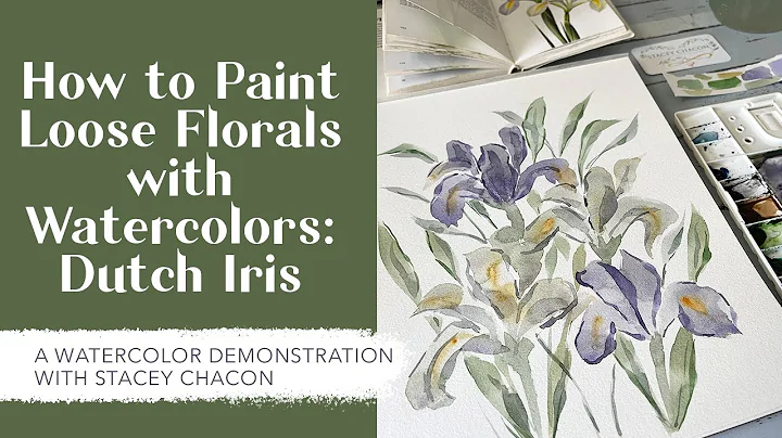Abstract Loose Watercolor Floral Tutorial Dutch Iris