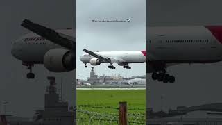 Airindia B777 300er landing at Mumbai #shortvideo #airplane #aviation #b777300er #viral #landing