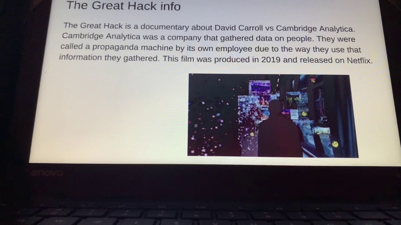 The great hack final project - YouTube