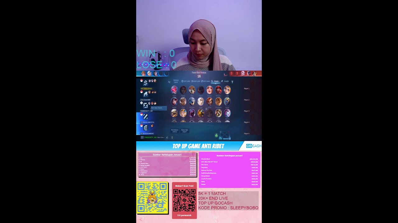 PUSH RANK SANTAI DIMALAM HARI