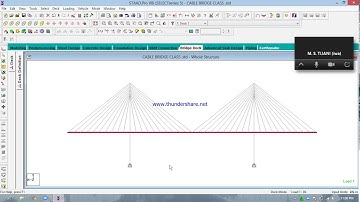Cable bridge Finale Using STAAD Pro