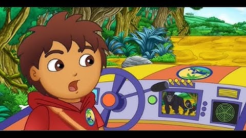 Go Diego Go and Dora the Explorer Rescue a Baby Gorilla in a Video Game walk through