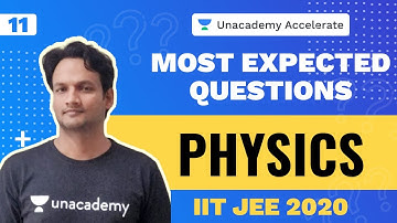 Physics Most Expected Questions L 11 | JEE 2020 Main & Advanced | NKC Sir | Unacademy Accelerate