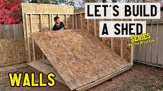 How to build a storage shed - Walls // Part 2 - Plans available