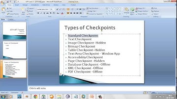 UFT Checkpoints: Types Of Checkpoint