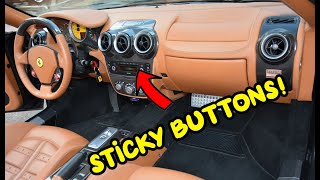 The ferrari f430 had some of dreaded "sticky buttons." so i ran to
auto parts store buy goo gone and towels. then scrubbed stickiness
a...