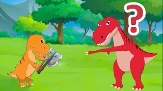 Dinosaur And The Tale of the Three Axes | Dinosaur Family With Happy Forest