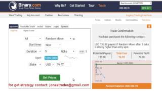 Celebrity BINARY.COM, Random Moon Strategy, rise fall strategy Profile