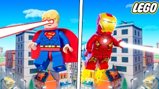 KIT do HOMEM DE FERRO vs KIT do SUPERMAN no LEGO!