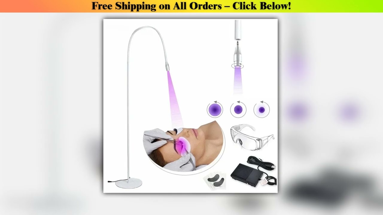 10W Lash UV Curing Lamp Floor with Foot Switch False Eyelash Extension Nail Dryer Grafting Glue