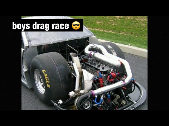 girls vs boys car drag race class=