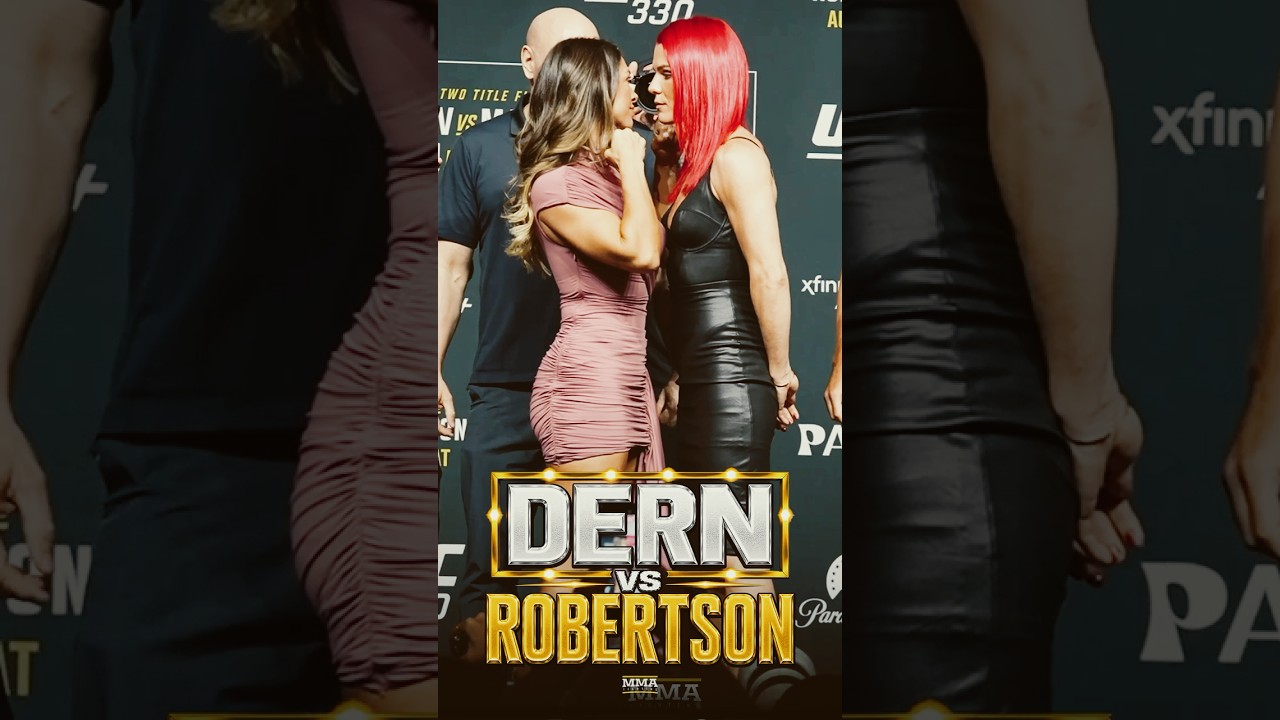 Mackenzie Dern and Gillian Robertson FACE OFF at the #UFC330 press conference in Philadelphia