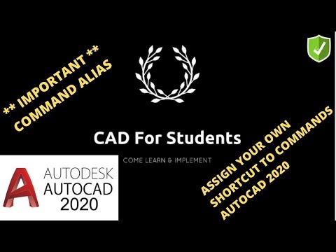 AUTOCAD 2020 : How to assign different keys to different commands in autocad COMMAND ALIAS