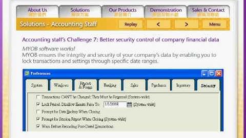 MYOB provides better security control of company financial data