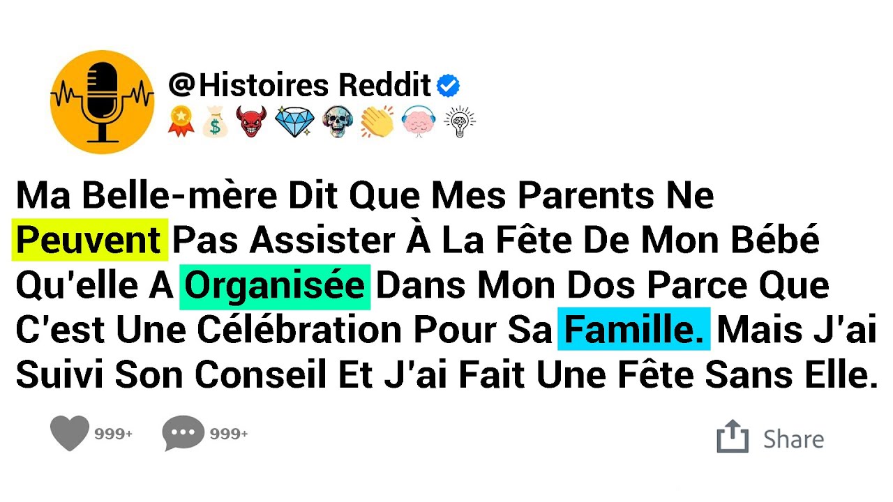 Ma Belle-mère Dit Que Mes Parents Ne Peuvent Pas Assister À La Fête De Mon Bébé Qu’elle A.....
