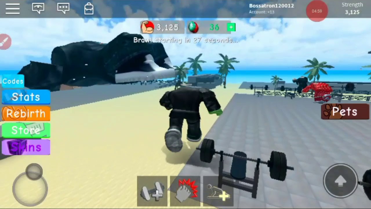 So buff! | ROBLOX weight lifting simulator - YouTube