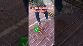 Tips for bending steel bars construction technically 😱 #steel #bending #construction #shorts #work