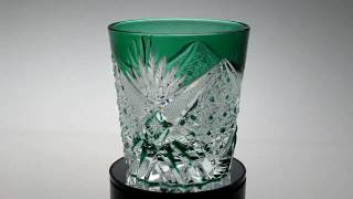 江戸切子 焼酎グラス 26900円【送料･桐箱･名入れ0円】菊籠目と麻の葉R006