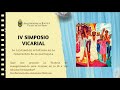 Iv simposio vicarial qu nos propone vicara de evangelizacin para iniciar en la fe a los adultos