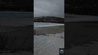 Labrador ice cracking. Two weeks and I’m swimming. Who’s coming?#LabradorCity #ColdPlunge