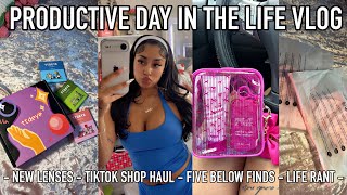 PRODUCTIVE DAY IN THE LIFE *life update, TTD eye contacts, TikTok shop haul, five below finds* 