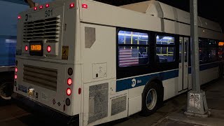 NYCT MTA Bus 2 C40LFs on the B103