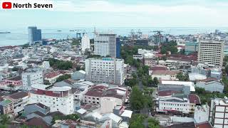 Drone view, Pusat kota Makassar, Jl. Sultan Hasanuddin