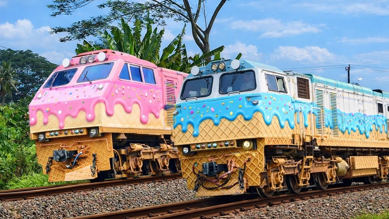 Game Tebak Gambar Kereta Api: Ice Cream Train, Bus Telolet, Fire Train, Ambulance Train, CC206? Ep47