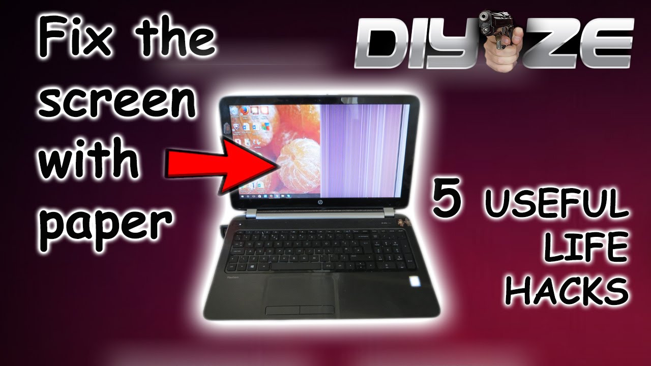 5 USEFUL LIFE HACKS (fix the screen on your laptop) - YouTube